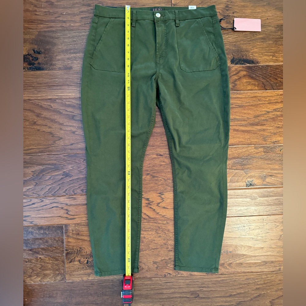 Jen7 by 7 For All Mankind NWT Military Ankle Skinny Jeans Olive 14 - Picture 3 of 10